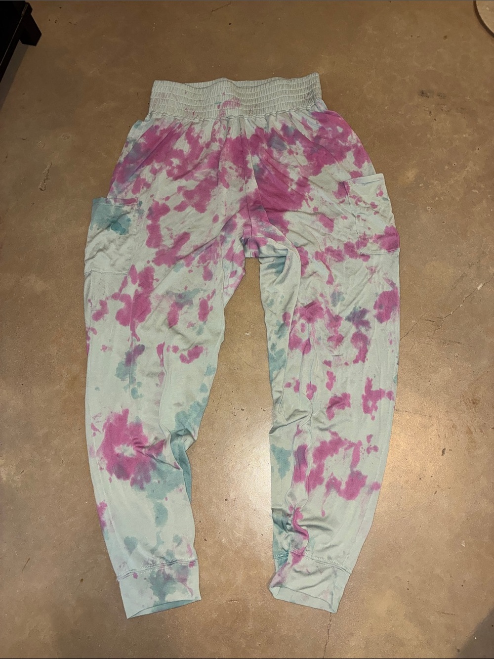 Pink & mint tie dye joggers American eagle